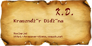 Krasznár Diána névjegykártya